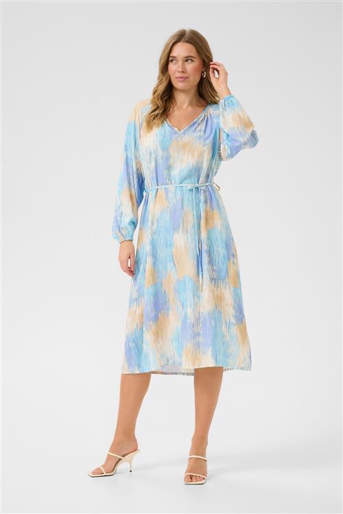 Cream Sommerkjole 'CRCassia'  beige / sand / lyseblå / smaragd