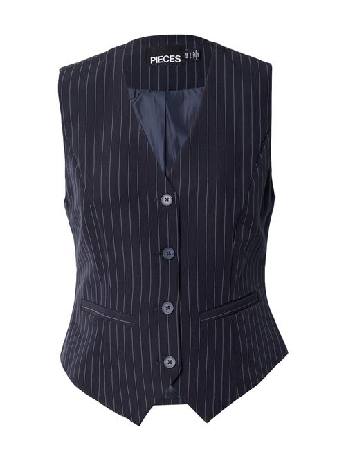 PIECES Jakkesætsvest 'PCBOZZY'  natblå / hvid