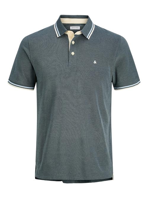 JACK & JONES Bluser & t-shirts 'JJEPaulos'  mørkegrå / hvid