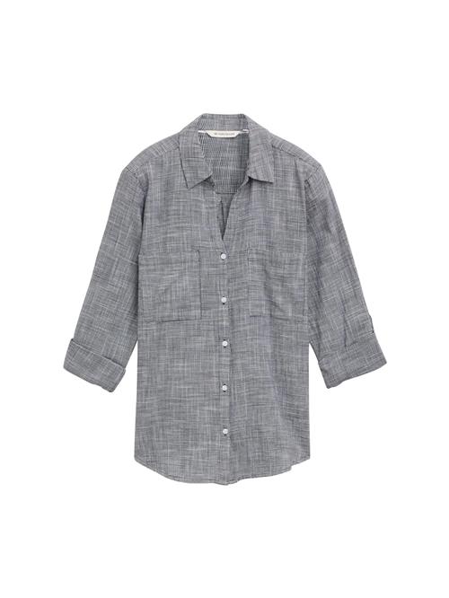 TOM TAILOR Bluse  marin / hvid