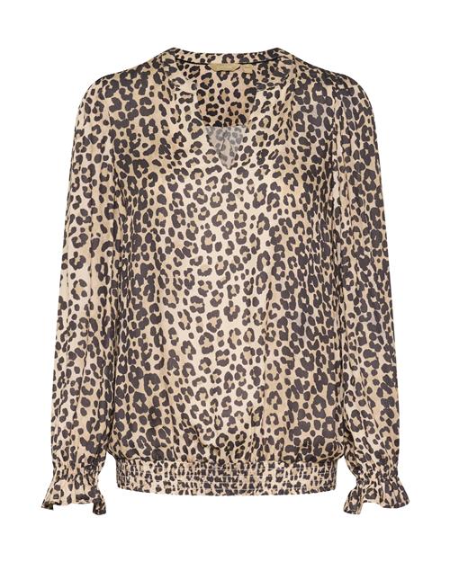 CULTURE Bluse 'Pia'  nude / rustbrun / mørkebrun