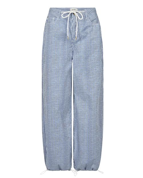 Cream Bukser 'Berta'  blå / hvid