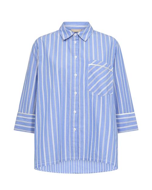 CULTURE Bluse 'CUPetra'  himmelblå / hvid