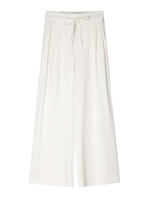 Bershka Bukser med lægfolder  hvid
