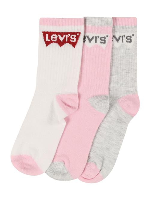 LEVI'S ® Sokker  grå-meleret / lyserød / carminrød / hvid