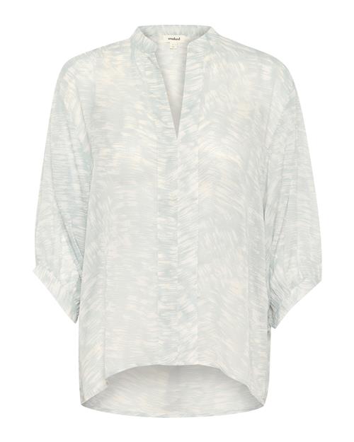 SOAKED IN LUXURY Bluse 'SLMarta Amily'  lyseblå / hvid