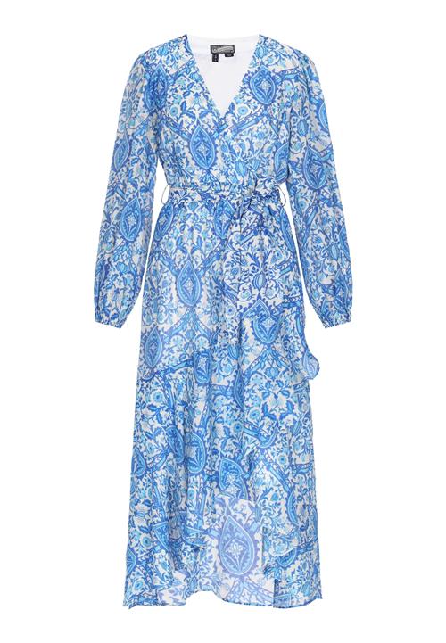 DreiMaster Vintage Kjole  azur / royalblå / hvid