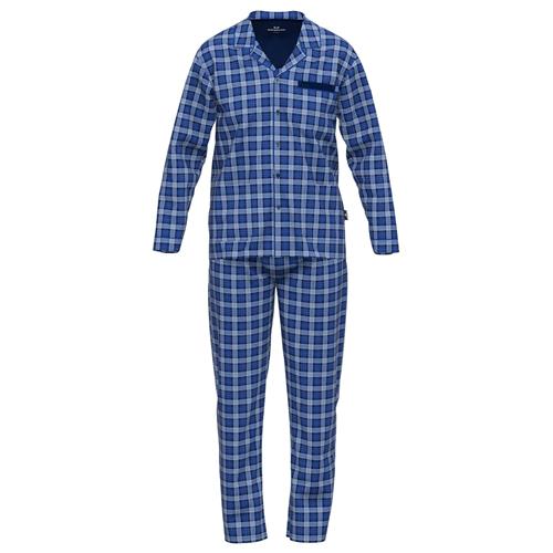 Götzburg Pyjamas lang  blå / navy / hvid