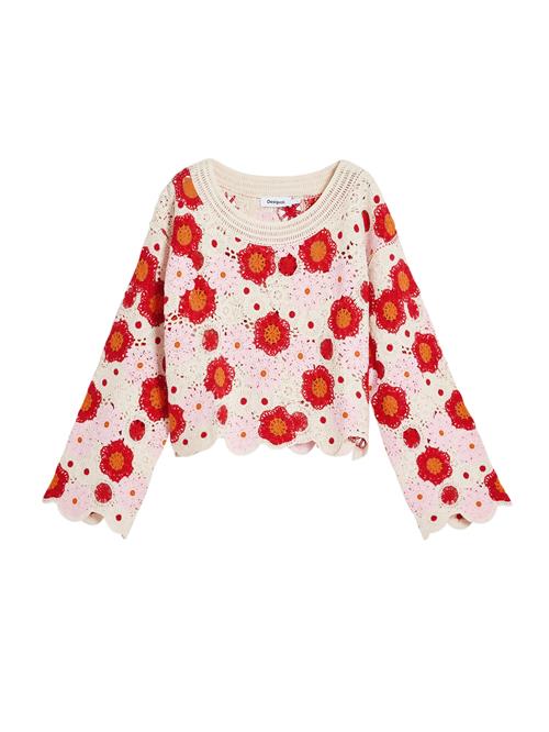 Desigual Pullover  pink / rød / hvid