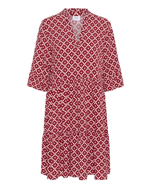 SAINT TROPEZ Kjole 'Eda'  mørkerød