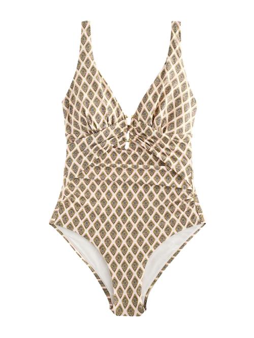 Next Badedragt  beige / creme / marin / oliven