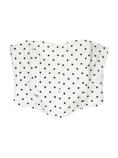 Bershka Overdel  ecru / sort