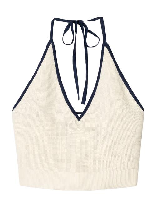 Bershka Overdel  ecru / sort