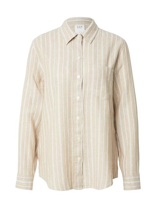 GAP Bluse 'EASY'  khaki / hvid