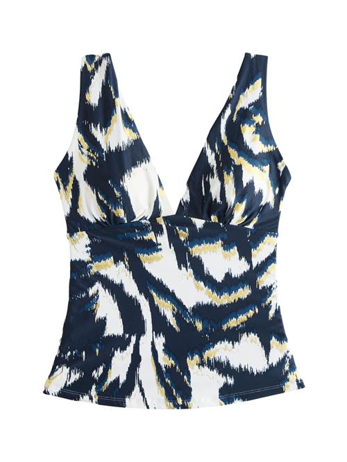 Next Tankini-overdel  marin / mørkeblå / guld / hvid