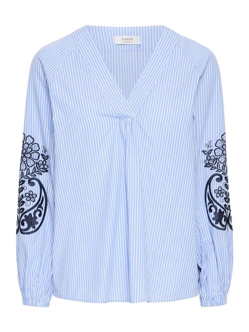 b.young Bluse 'BYHemma'  lyseblå / sort / hvid