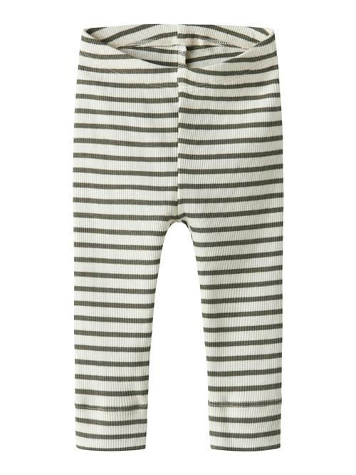 NAME IT Leggings 'NBNBANI'  oliven / hvid