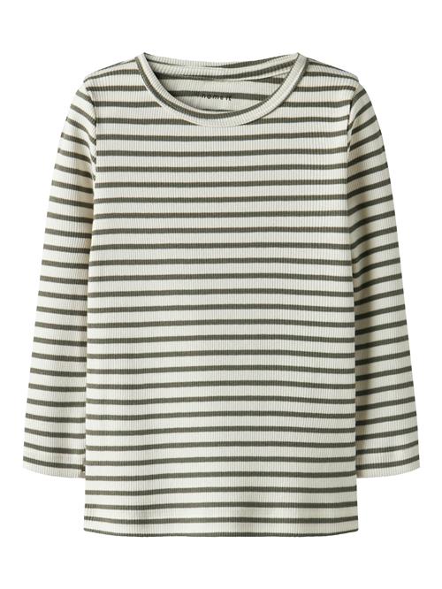 NAME IT Shirts 'NMNBani'  oliven / hvid