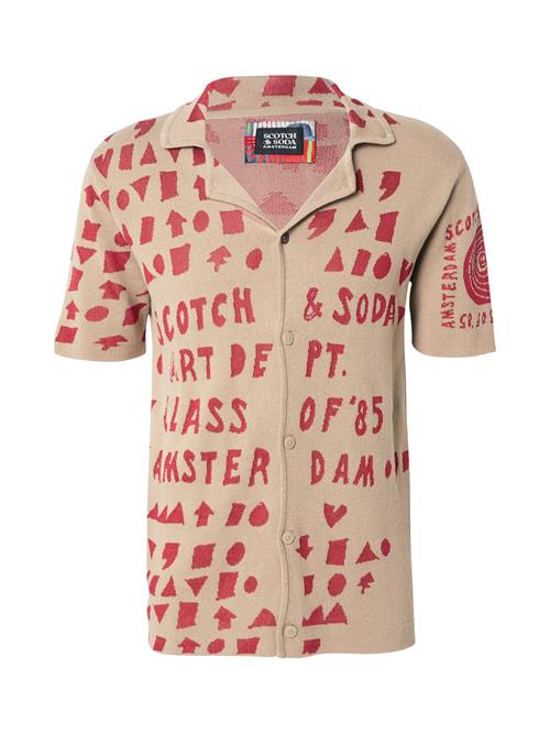 SCOTCH & SODA Cardigan  beige / rød