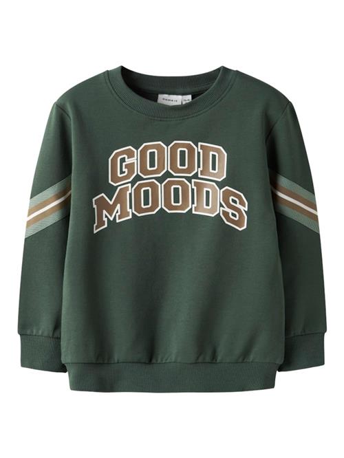 NAME IT Sweatshirt 'NMMLancer'  brun / grøn / hvid