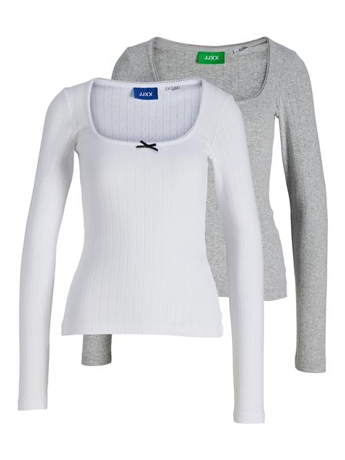 JJXX Shirts 'JXLelu'  grå / hvid