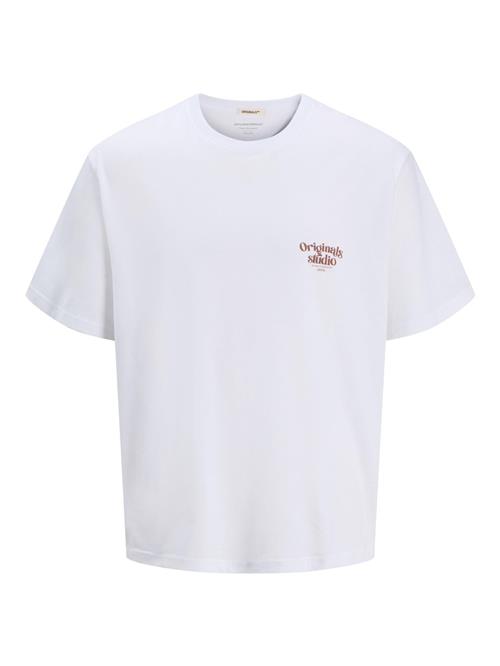 JACK & JONES Bluser & t-shirts  kirsebærsrød / hvid