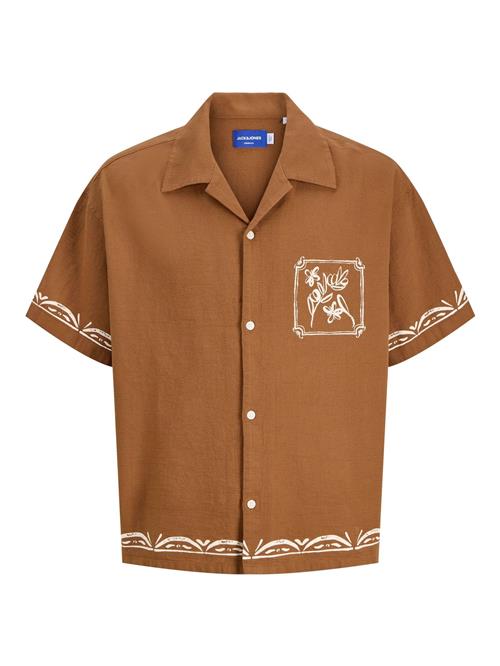 JACK & JONES Skjorte  cappuccino / hvid