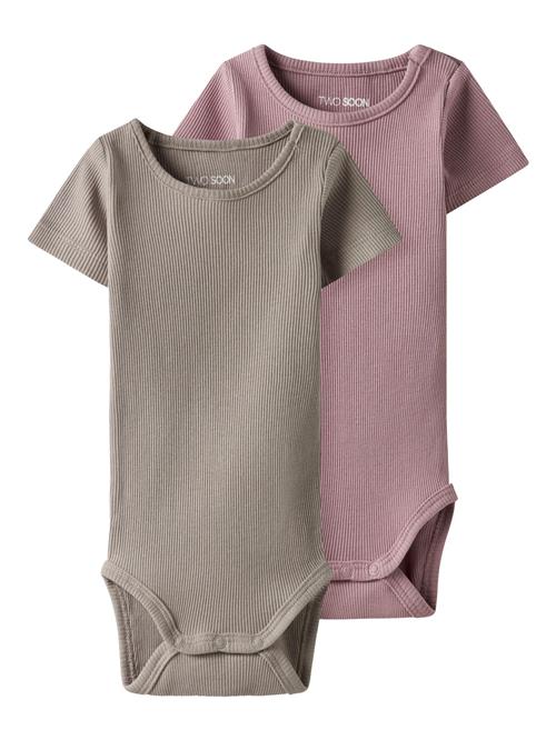 TWO SOON Sparkedragt/Body  mokka / gammelrosa