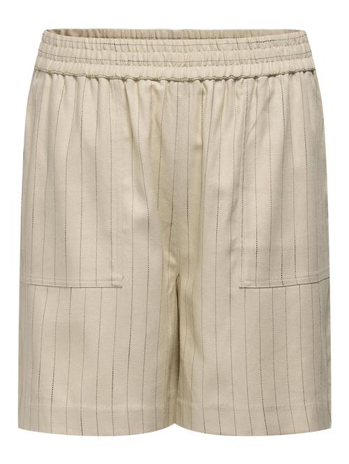 ONLY Carmakoma Lærredsbukser 'CARMonica'  beige / sort