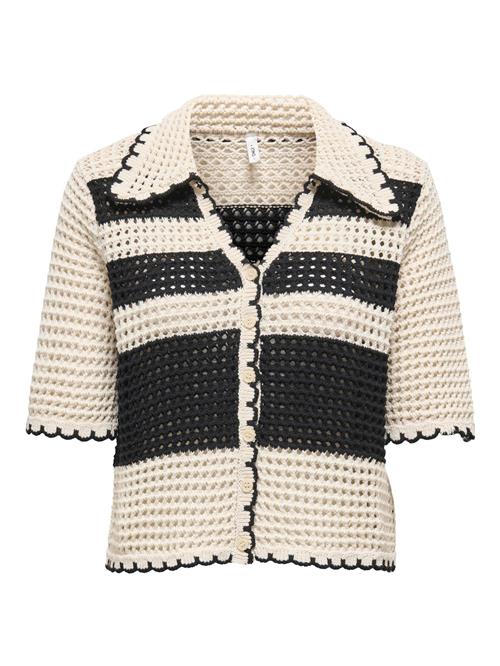 ONLY Cardigan 'ONLLucie'  ecru / sort