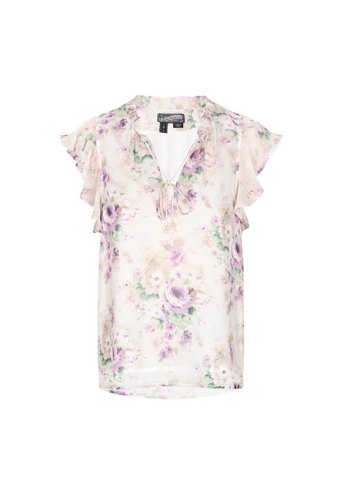 DreiMaster Vintage Bluse 'Vintage'  jade / lilla / lavendel / pastellilla