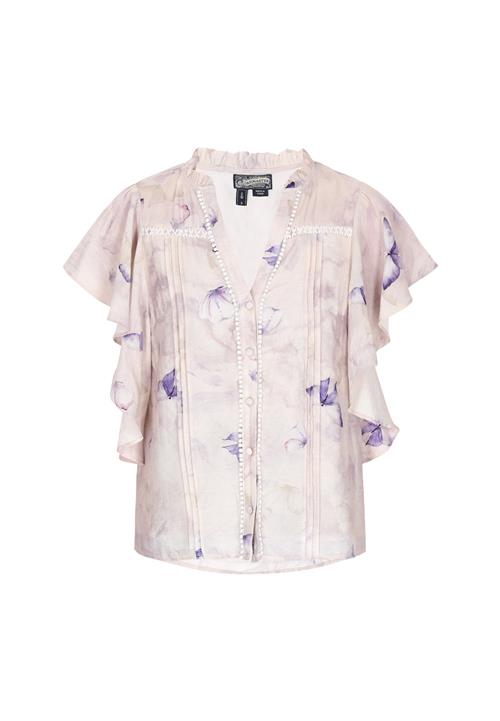 DreiMaster Vintage Bluse 'Vintage'  lilla / lysviolet / mørkelilla / hvid