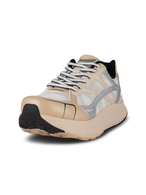 WODEN Sneaker low 'Freja Runner'  sand / lysebeige / sølvgrå / hvid
