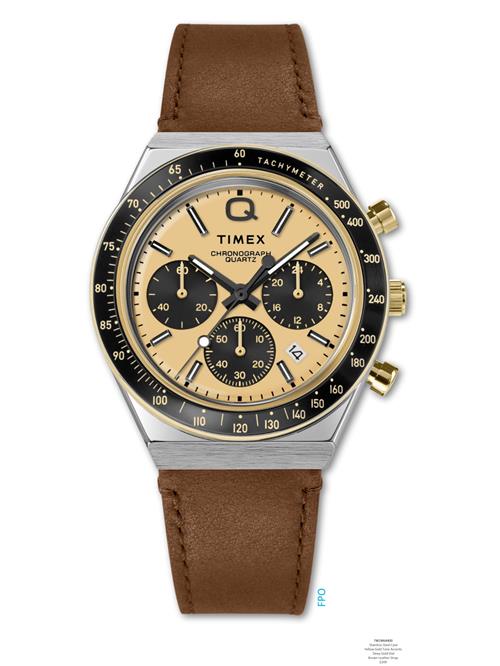 TIMEX Analogt ur ' 1970s Q'  brun / sølv