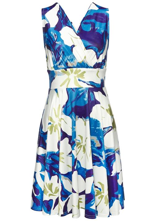 VIVANCE Kjole  blå / lysegrøn / mørkelilla / offwhite