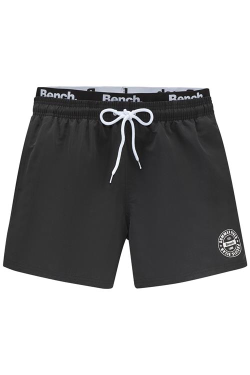 BENCH Badeshorts  sort / hvid