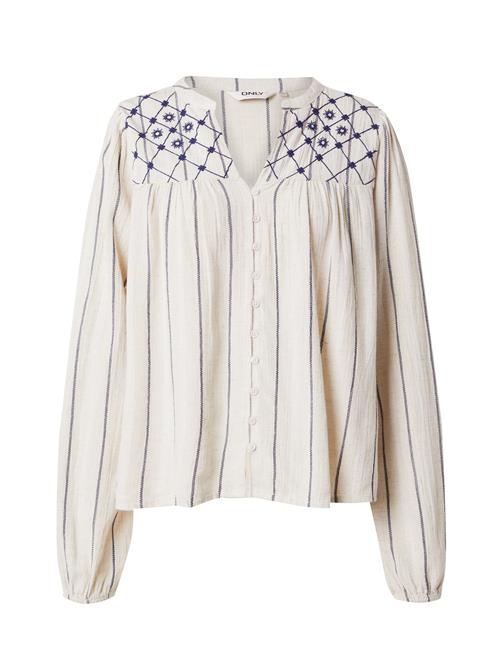 ONLY Bluse 'ONLEline'  mørkeblå / greige / offwhite