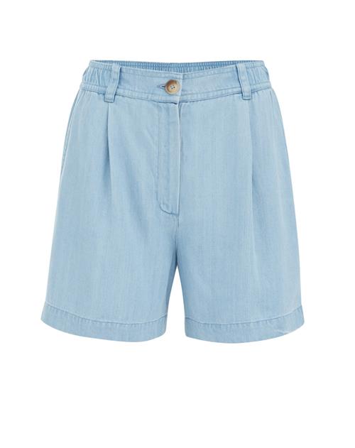 WE Fashion Jeans med lægfolder  lyseblå