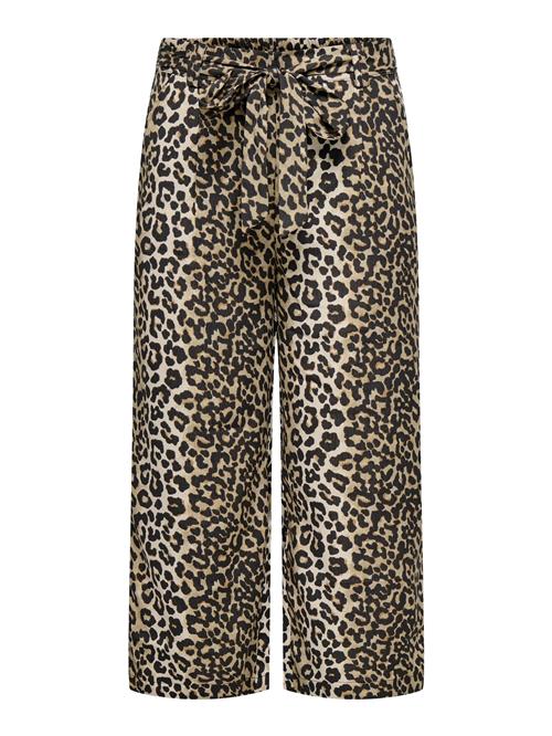 ONLY Bukser med lægfolder 'ONLNova'  brun / cappuccino / sort