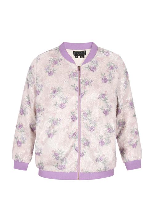 faina Overgangsjakke 'Fashion Look'  lysegrøn / lilla / offwhite