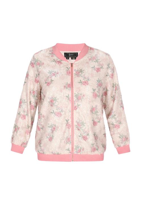 faina Overgangsjakke 'Fashion Look'  grøn / rosé / offwhite