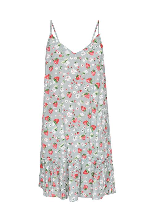 MYMO Sommerkjole  grøn / pastelgrøn / rød / hvid