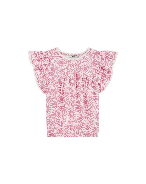 WE Fashion Bluse  lys pink / hvid