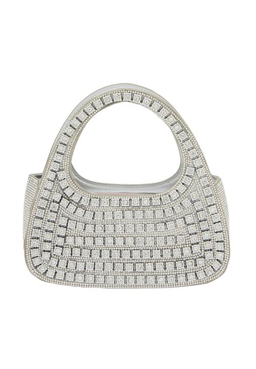 faina Håndtaske  sølv / transparent