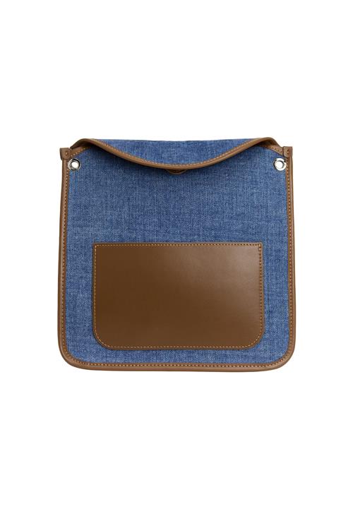 faina Skuldertaske  blue denim / mørkebrun