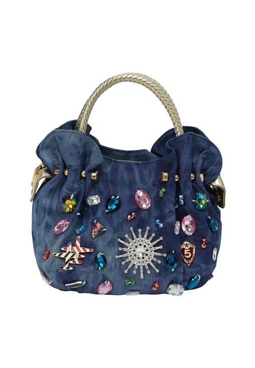 faina Håndtaske  navy / choko / sennep / lavendel