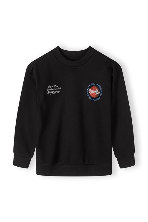 MINOTI Sweatshirt  lyseblå / mørkeorange / sort / hvid