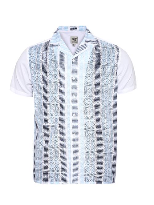 Campus Sutra Skjorte 'Sydnie'  lyseblå / sort / hvid