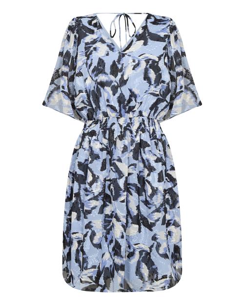 Kaffe Kjole  blå-meleret / sort / hvid