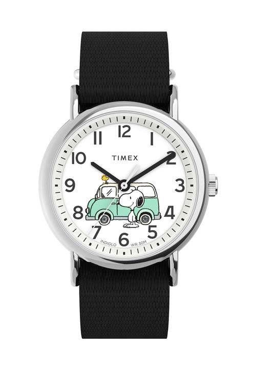 TIMEX Analogt ur 'Timex Weekender x Peanuts - Van'  sort / sølv